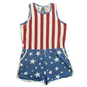 Junk Food Multi Color Americana Patriotic Romper